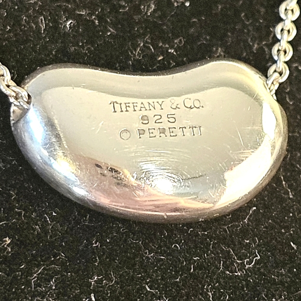 🫘Tiffany & Co. Large Bean Elsa Peretti Vintage Sterling 925 Pendant Necklace🌟 - Picture 4 of 16